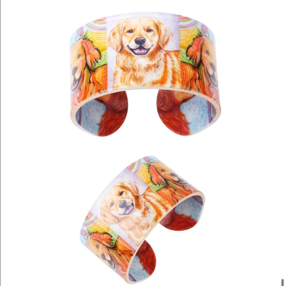 NWT Golden Retriever Dog Bracelet Cuff - Picture 8 of 9